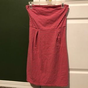Pink and Navy Tube Top Dress